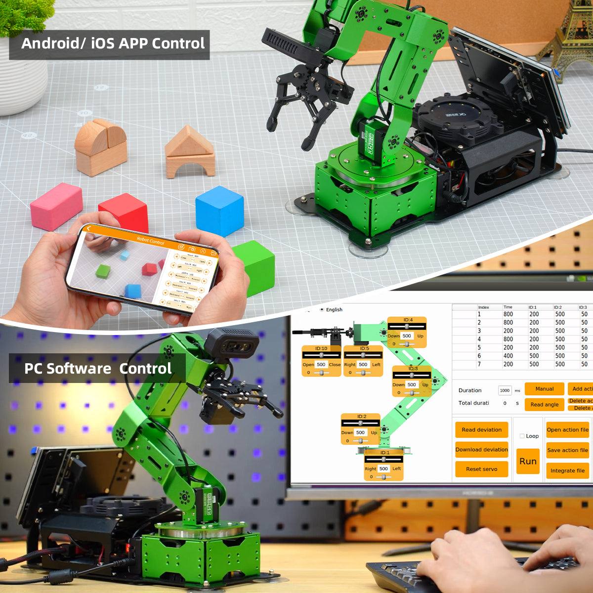 Hiwonder JetArm Pro ROS1 ROS2 3D Vision Robot, with Multimodal AI Model (ChatGPT), AI Voice and Vision Interaction, Support Chassis, Sliding Rail, Conveyor Belt Add-on Hiwonder JetArm Pro ROS1 ROS2 3D Vision Robot, with Multimodal AI Model (ChatGPT), AI Voice and Vision Interaction, Support Chassis, Sliding Rail, Conveyor Belt Add-on